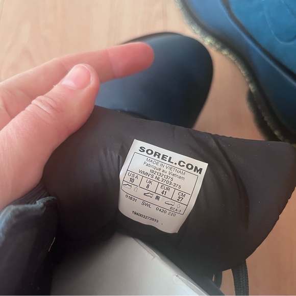 New Sorel Lennox Street Lace-Up Teal Hiking Boot Shoe - Picture 7 of 9